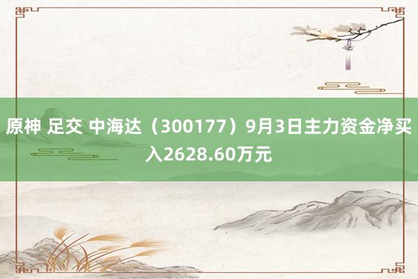 原神 足交 中海达（300177）9月3日主力资金净买入2628.60万元